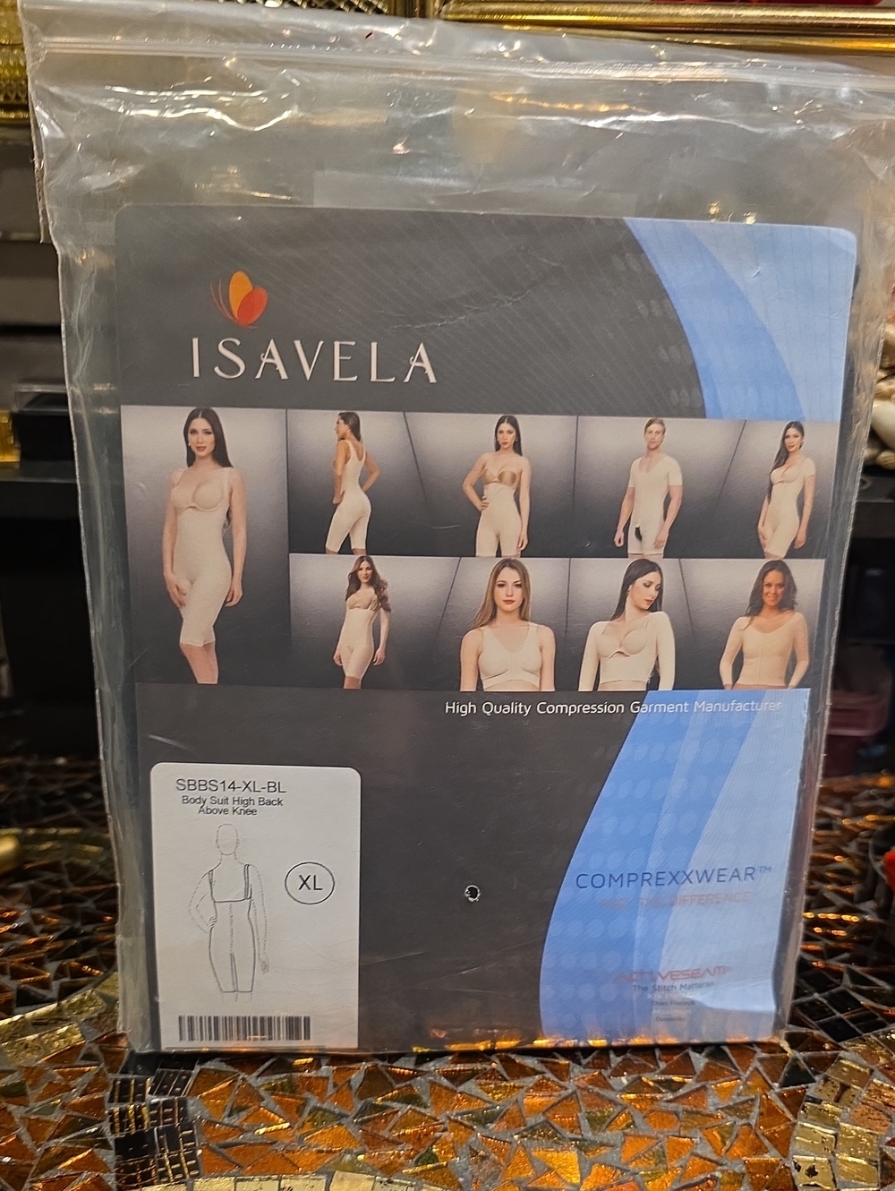 Isavela Women’s Beige High-Compression Bodysuit Shapewear - Beige